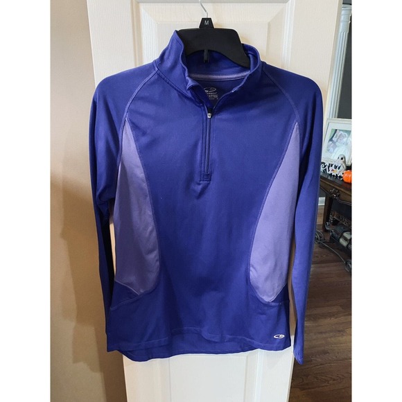 Champion Semi Fitted Purple Quarter Zip Shirt Pullover Size‎ Medium - Picture 1 of 3
